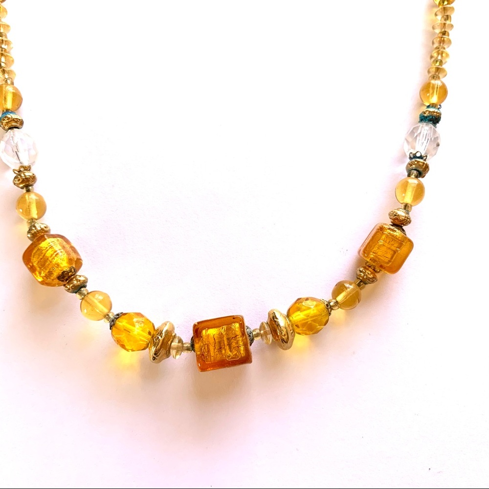 Venetian glass beaded necklace
